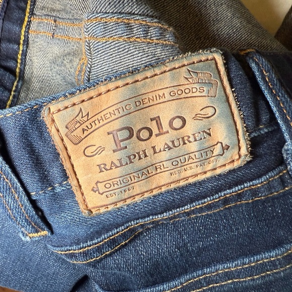 Polo Ralph Lauren Jeans The Sullivan Slim Size 40X30 Distressed Dark Wash - Picture 9 of 11